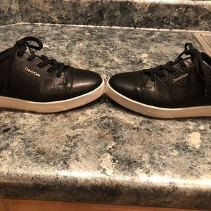 Calvin Klein black leather shoes